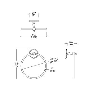 Полотенцедержатель-кольцо Devon&Devon Dorothy DOR407OT золото купить в интернет-магазине сантехники Sanbest