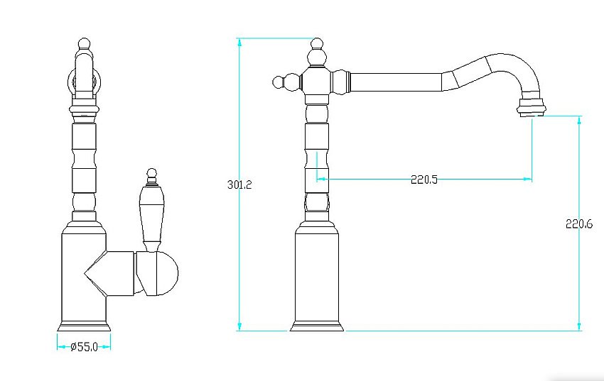 Смеситель для кухни Boheme Medici Ripresa 101 купить в интернет-магазине сантехники Sanbest