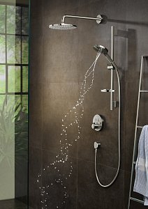 Верхний душ Hansgrohe Raindance S 1jet 240 PowderRain Хром 27607000 купить в интернет-магазине сантехники Sanbest