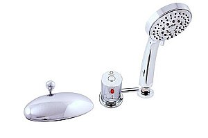 Смеситель на борт ванны RAV-Slezak DUNAJ TERMOSTAT DT270.5S хром купить в интернет-магазине сантехники Sanbest