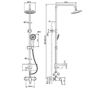 Душевая система Lemark Linara LM0460C купить в интернет-магазине сантехники Sanbest