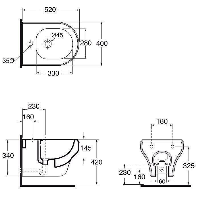 Биде подвесное AZZURRA CHARME CHA500/SOSK купить в интернет-магазине Sanbest