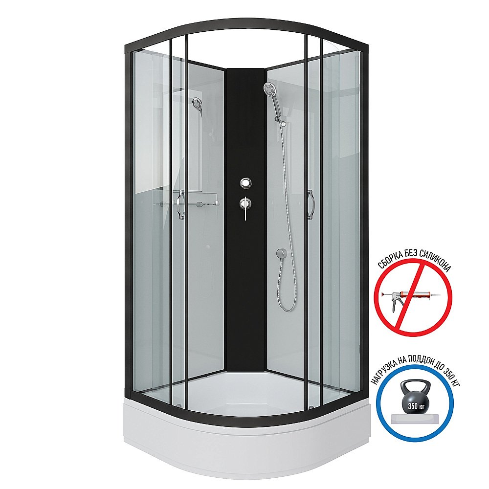 Душевая кабина Niagara Classic NG-6702-14BK 100x100 купить в интернет-магазине Sanbest