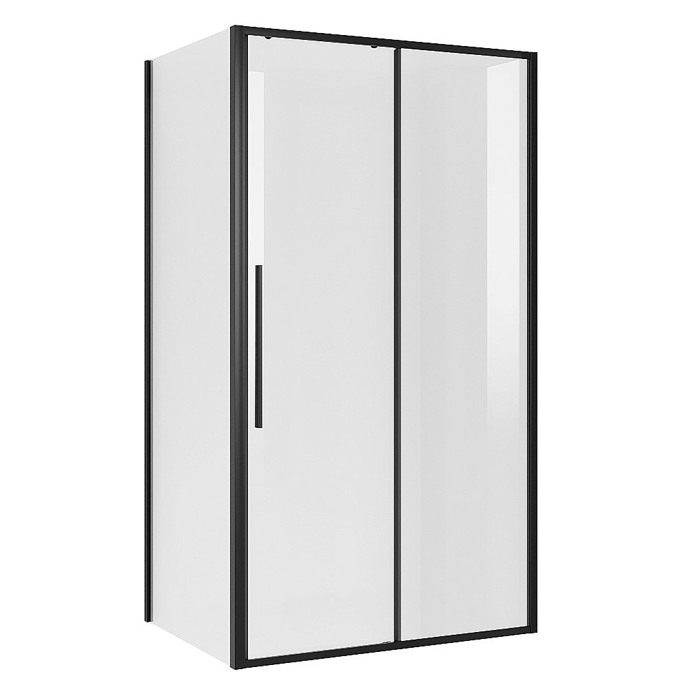 Душевой уголок Niagara Nova NG-84-12AB-A100B-34 120х100 стекло прозрачное/профиль черный матовый купить в интернет-магазине Sanbest