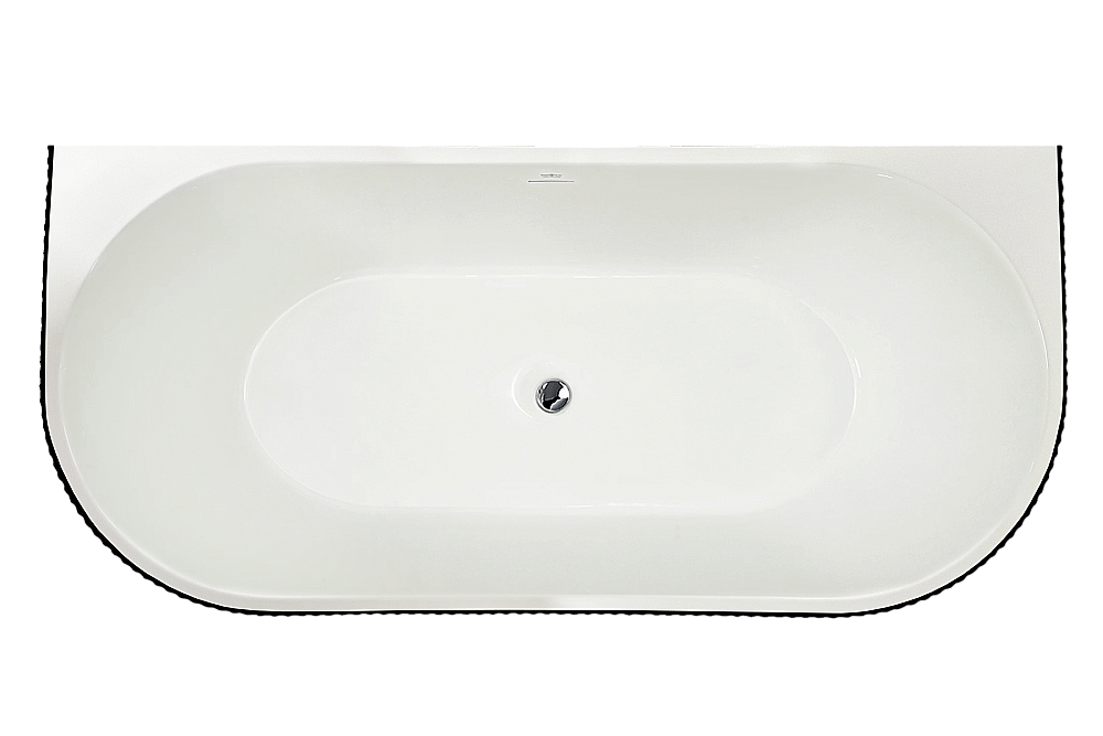Акриловая ванна Royal Bath NERO RB611902BL-CH 150х75 белый/черный купить в интернет-магазине Sanbest