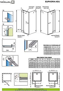 Душевой уголок Radaway Euphoria KDJ 120x100 стекло прозрачное/профиль хром купить в интернет-магазине Sanbest