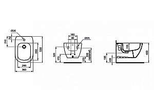 Биде подвесное Ideal Standard Tesi T355201 купить в интернет-магазине Sanbest