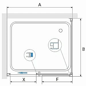 Душевой уголок RGW Passage PA-76 (PA-016 + Z-050-2) 150x60 стекло прозрачное/профиль хром купить в интернет-магазине Sanbest