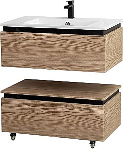 Тумба с раковиной Cezares Slider 80 SLIDER-800-1C-SO-RT дуб тангент для ванной в интернет-магазине Sanbest