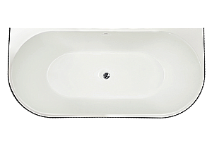 Акриловая ванна Royal Bath NERO RB611902BL-CH 150х75 белый/черный купить в интернет-магазине Sanbest