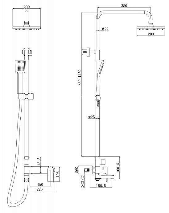 Душевая система Bravat REAL F6333367CP-A-RUS купить в интернет-магазине сантехники Sanbest