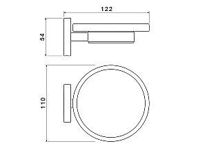 Мыльница Aquatek Европа AQ4103BGM стекло матовое/оружейная сталь купить в интернет-магазине сантехники Sanbest