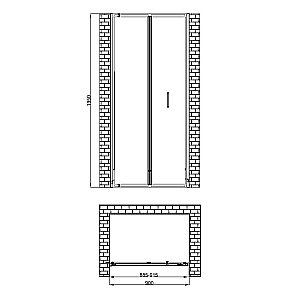 Душевая дверь BERGES LEGOS LS-3 120 062027 прозрачное стекло/профиль хром купить в интернет-магазине Sanbest