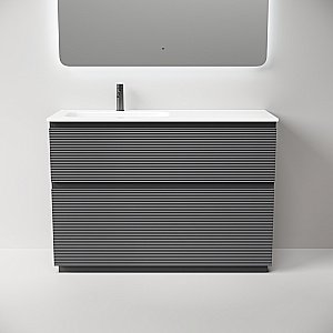 Тумба с раковиной Sancos Folk Floor FL120FLGS/FL120FRGS Grey soft для ванной в интернет-магазине Sanbest