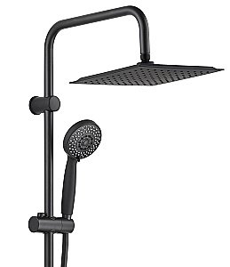 Душевая система Aquanet Passion S AF300-70-S-B черная матовая купить в интернет-магазине сантехники Sanbest