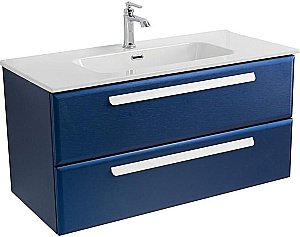 Тумба с раковиной Cezares ECO-CER-N 100 ECO-CER-N-1000-2C-SO-SPF-P сапфир для ванной в интернет-магазине Sanbest