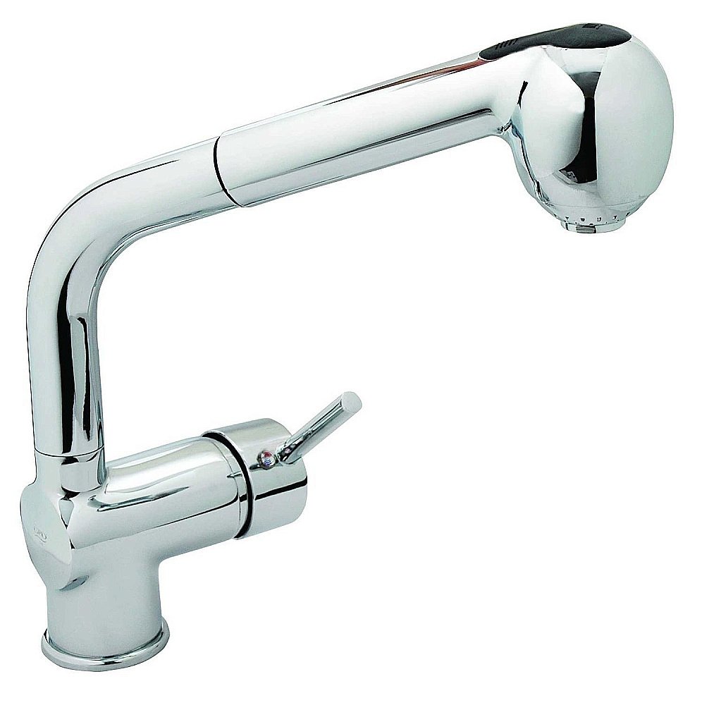 Смеситель для кухни с выдвижным изливом GPD ESPINA MES70 купить в интернет-магазине сантехники Sanbest