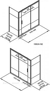 Шторка для ванны Aquanet Practic AE10-B-150H150U-CP купить в интернет-магазине Sanbest