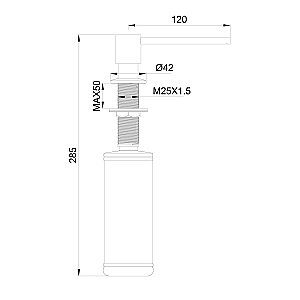 Дозатор мыла WONZON & WOGHAND, Белый матовый (WW-88SD02-MW) купить в интернет-магазине сантехники Sanbest