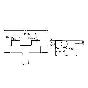 Термостат Ideal Standard Ceratherm 200 A4630AA купить в интернет-магазине сантехники Sanbest