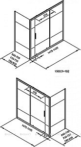 Шторка для ванны Aquanet Practic AE10-B-150H150U-CP купить в интернет-магазине Sanbest