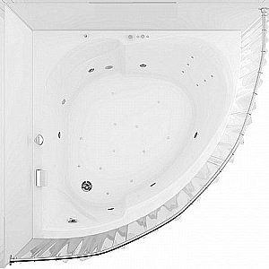 Карниз для ванны Aquanet Santiago 160х160 хром купить в интернет-магазине сантехники Sanbest