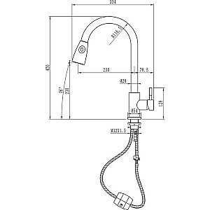 Смеситель для кухни 35k MIXLINE MLSS-0323 купить в интернет-магазине сантехники Sanbest