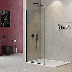 Душевое ограждение Cezares LIBERTA-L-1-TB-70-C-NERO стекло прозрачное/профиль черный купить в интернет-магазине Sanbest