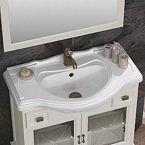 Тумба напольная с раковиной Опадирис Борджи 85 слоновая кость для ванной в интернет-магазине Sanbest