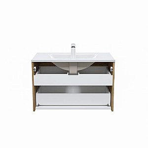 Тумба с раковиной Iddis Cloud CLO80Y0i95K 80 белая матовая/светлое дерево для ванной в интернет-магазине Sanbest