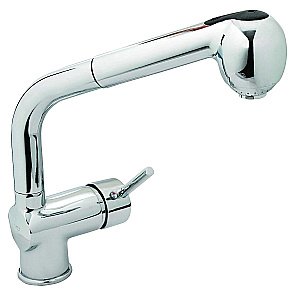 Смеситель для кухни с выдвижным изливом GPD ESPINA MES70 купить в интернет-магазине сантехники Sanbest