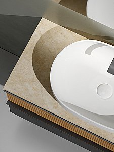 Тумба с раковиной Sancos DELTA 100 со столешницей, дуб красный/графит для ванной в интернет-магазине Sanbest