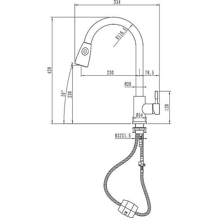Смеситель для кухни 35k MIXLINE MLSS-0323 купить в интернет-магазине сантехники Sanbest