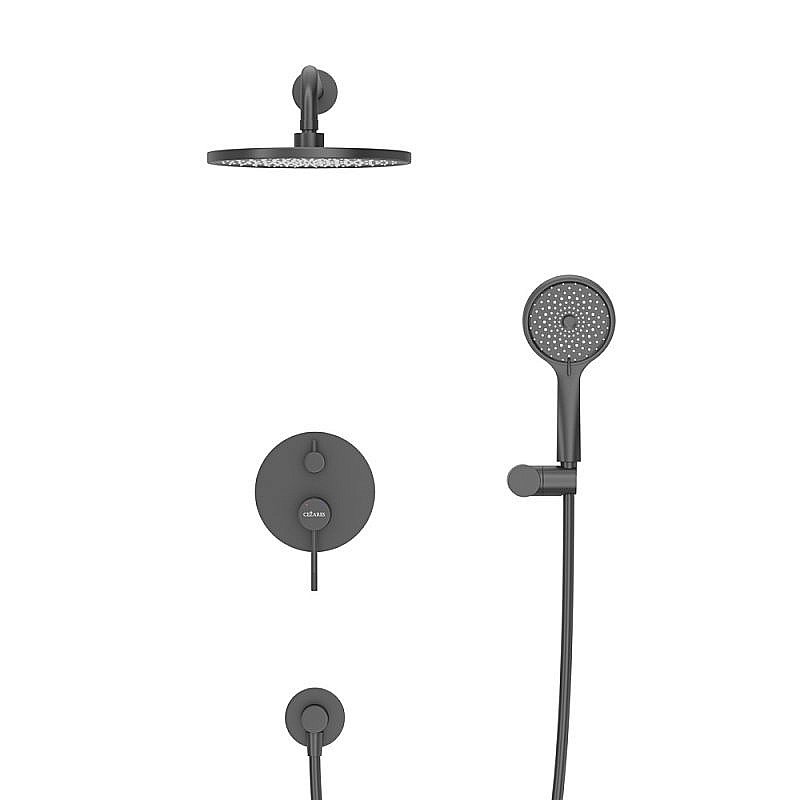 Душевая система Cezares RELAX-DSET-NOP черная матовая купить в интернет-магазине сантехники Sanbest