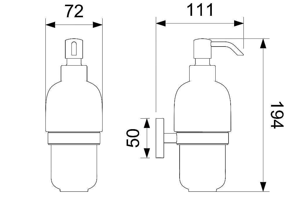 Диспенсер Aquatek Бетта AQ4605MB керамика/черный матовый купить в интернет-магазине сантехники Sanbest