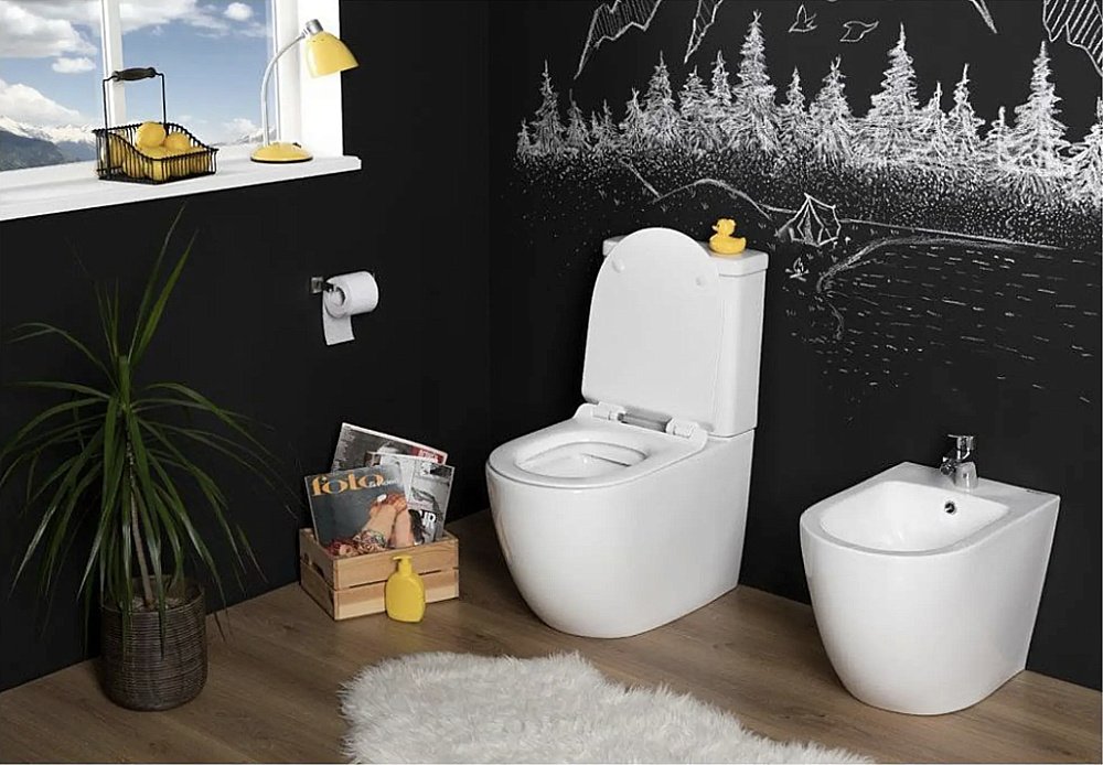 Унитаз-компакт Aquanet Rimless Cetus BL-102N-TPT с крышкой микролифт, с бачком, безободковый купить в интернет-магазине Sanbest