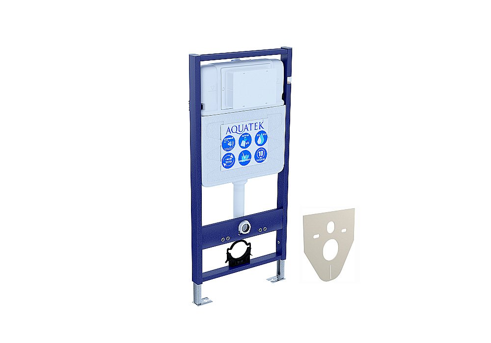 Унитаз Aquatek Альтаир SET AQUATEK АЛЬТАИР cm-009 4в1 с инсталляцией и белой кнопкой, с крышкой микролифт, безободковый купить в интернет-магазине Sanbest