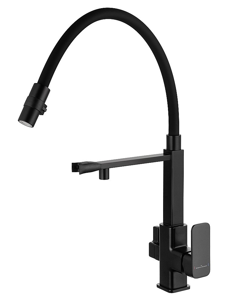 Смеситель для кухни WONZON & WOGHAND WW-88458012-MB черный матовый купить в интернет-магазине сантехники Sanbest