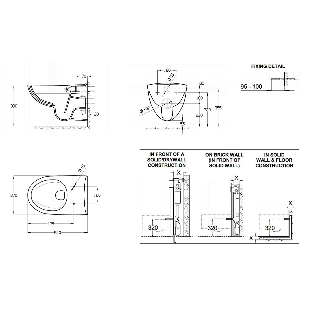 Унитаз подвесной Roca Victoria 34639300Y безободковый купить в интернет-магазине Sanbest