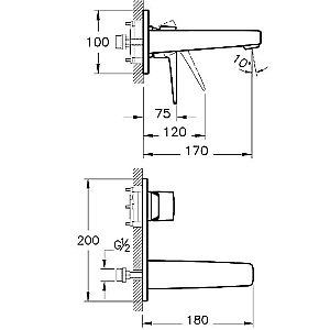 Смеситель для раковины Vitra ROOT SQUARE A42738EXP купить в интернет-магазине сантехники Sanbest