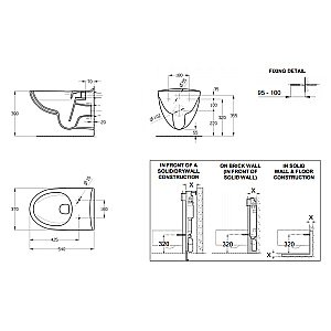 Унитаз подвесной Roca Victoria 34639300Y безободковый купить в интернет-магазине Sanbest