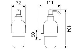 Диспенсер Aquatek Бетта AQ4605MB керамика/черный матовый купить в интернет-магазине сантехники Sanbest