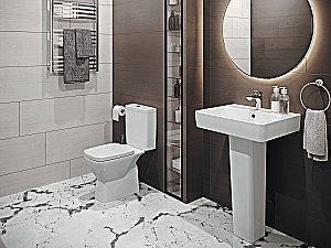 Раковина Акватон Нео 55 1WH302185 белая купить в интернет-магазине Sanbest