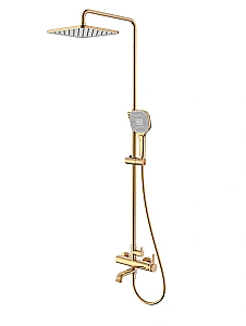 Душевая система Wonzon & Woghand Tetra WW-841214-BRG брашированное розовое золото купить в интернет-магазине сантехники Sanbest