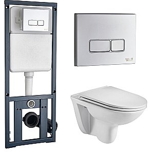 Унитаз с инсталляцией WeltWasser MARBERG 410 + BAARBACH 004 GL-WT + MAR 410 SE купить в интернет-магазине Sanbest