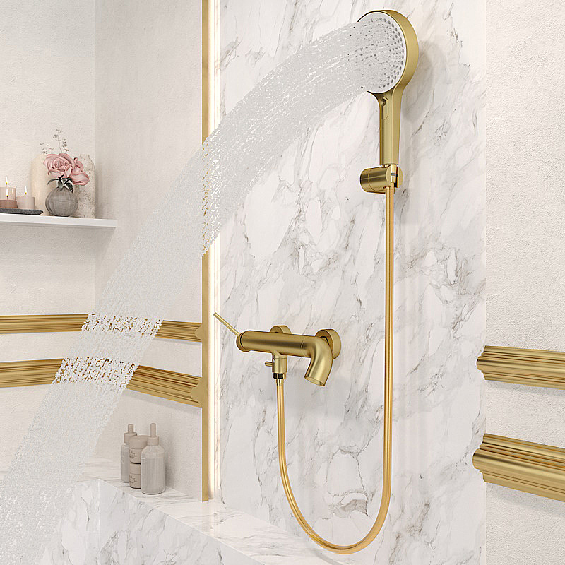 Смеситель для ванны Elghansa RADIANT XQ 2347181-MattGold матовое золото купить в интернет-магазине сантехники Sanbest