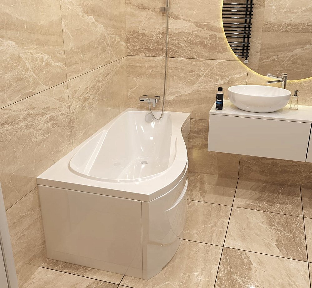 Акриловая ванна Timo VINO1792 170x92 белая купить в интернет-магазине Sanbest