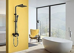 Душевая система ABBER Daheim AF8216BL черный матовый купить в интернет-магазине сантехники Sanbest