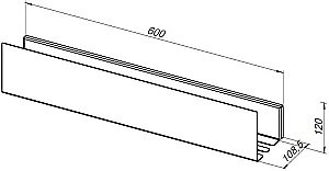 Полка Aquanet Магнум Н 341538 60 белая матовая купить в интернет-магазине сантехники Sanbest