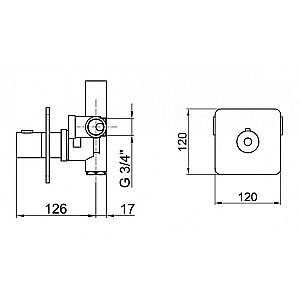 Смеситель для душа Webert Living LV972101015 купить в интернет-магазине сантехники Sanbest